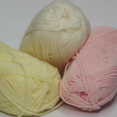 3 Ply Baby Crepe Knitting Yarn Colours